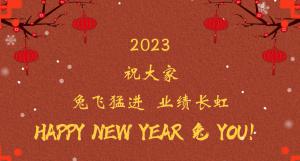 時間流逝的腳步，擋不住我們對過去的回望， 遠方未知的艱苦，奪不走我們對前程的向往。 2023，祝大家兔飛猛進  業(yè)績長虹！