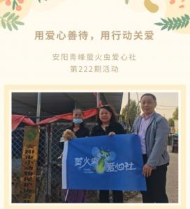 用愛心善待，用行動關愛--青峰創(chuàng)元集團螢火蟲愛心活動第222期報道